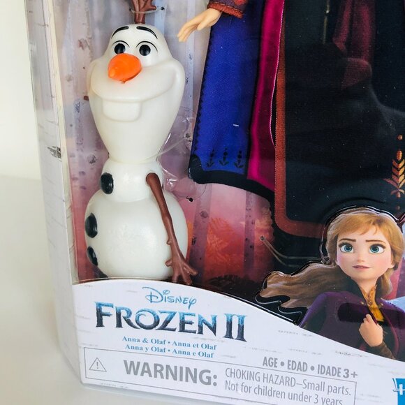 New in Box-Hasbro Disney Frozen Anna Doll with Buildable Olaf Figure & Backpack - Picture 7 of 15